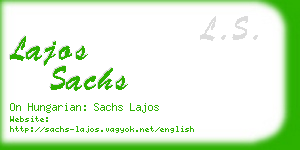 lajos sachs business card